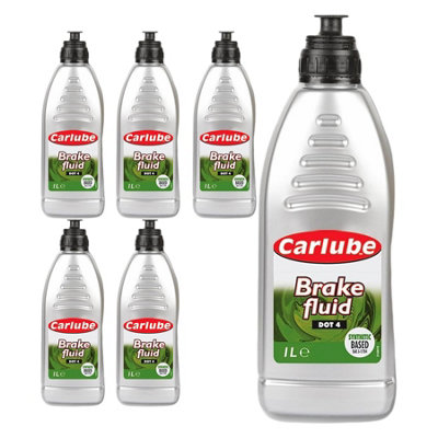 Carlube Bfl100 Brake Fluid Dot 4 1L X6 Lubricant 6L Treatment Braking System from B&Q