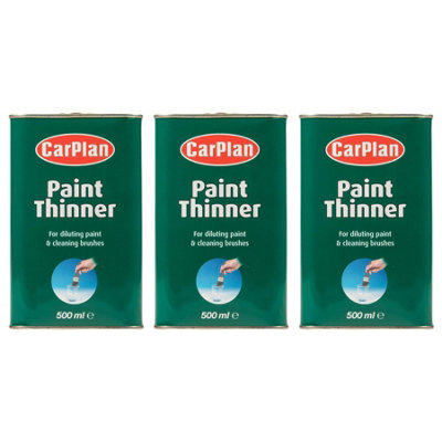 Carplan Paint Thinners For Diluting Paint & Cleaning Brushes 500Ml X3