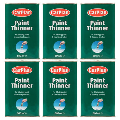Carplan Paint Thinners For Diluting Paint & Cleaning Brushes 500Ml X6