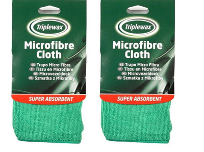 Triplewax Car Microfibre Cloth Towel For Valeting Cleaning Polishing Drying X2 from B&Q