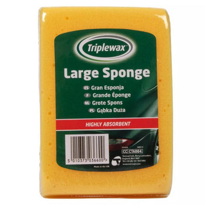 Triplewax Sponge Car Van Caravan Washing Polishing Cleaning X2 Extra Large