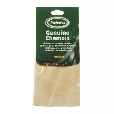 Triplewax Genuine Leather Chamois Medium For Valeting Cleaning Polishing X2 from B&Q