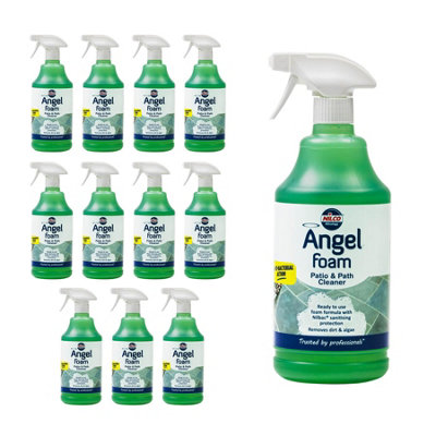 Nilco Angel Foam Patio & Path Cleaner 12L Ready To Use Dirt Algae Remover 12X 1L from B&Q
