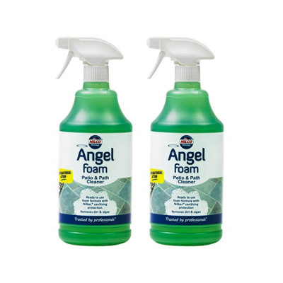 Nilco Angel FoamPatio & Path Cleaner 2L Ready To Use Dirt Algae Remover 2X 1L from B&Q