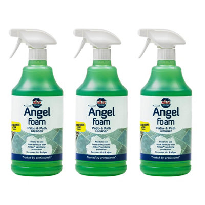 Nilco Angel FoamPatio & Path Cleaner 3L Ready To Use Dirt Algae Remover 3X 1L from B&Q