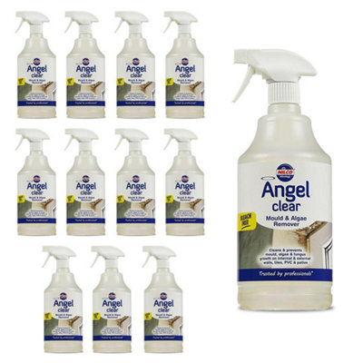 Nilco Angel Clear 12L Mould Algae Remover Cleaner Walls Tiles Pvc Patios 12X 1L from B&Q