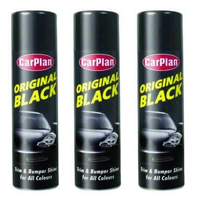 Carplan Black 3X Original Trim And Bumper Shine For All Pvc Clean Wash 500Ml