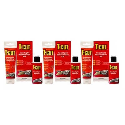 B&Q - 3X  Headlight Restoration Kit Polishing Compound & Restorer Sealant X 12