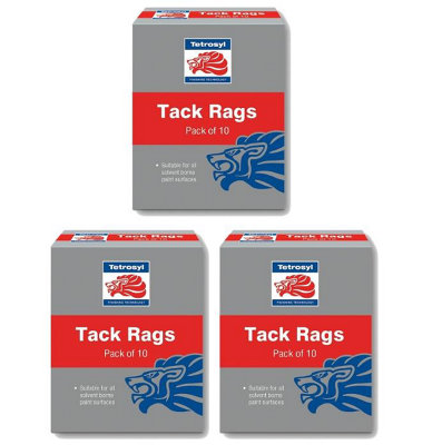 B&Q -  Unimask Tack Cloths Tack Rags Paint Cloth Tack Rag Tack Cloth Box Of 10 X3