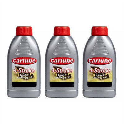 Carlube Xlm501 4 Stroke Lawn Mower Garden Machinery Oil Treatment 500Ml X 3