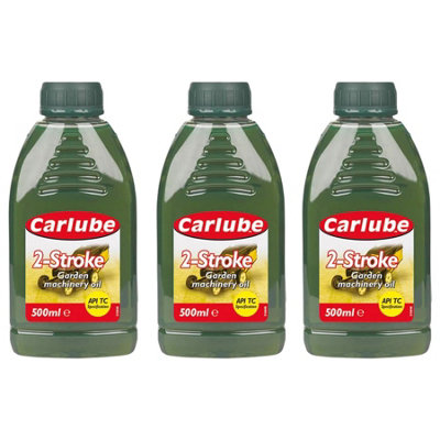 Carlube Xln501 2 Stroke Lawnmower Chainsaw Garden & Machinery Oil 500Ml X3