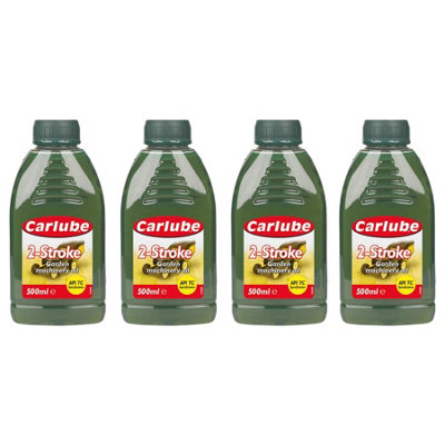 Carlube Xln501 2 Stroke Lawnmower Chainsaw Garden & Machinery Oil 500Ml X4