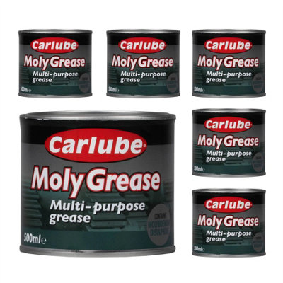 Carlube Molybdenum 2 Multi Purpose Moly Grease Protection Lubricant 500G X6 from B&Q