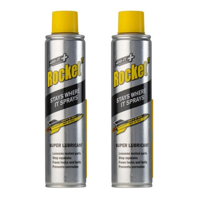 Rocket Tt Multi-Use Super Lubricant Water Displacement Wd Solution 2X 300Ml + Straw from B&Q