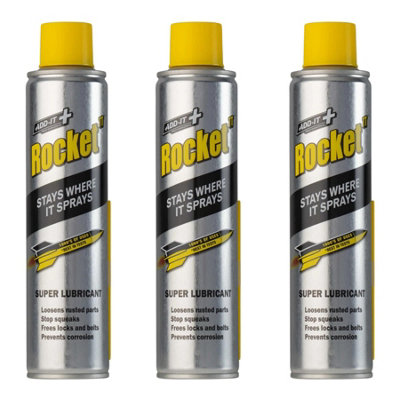 Rocket Tt Multi-Use Super Lubricant Water Displacement Wd Solution 3X 300Ml + Straw from B&Q