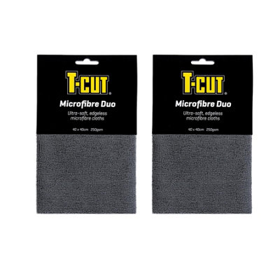 T-Cut Large Microfibre Cloths Car Cleaning Detailing Towel Drying Polishing X2 from B&Q