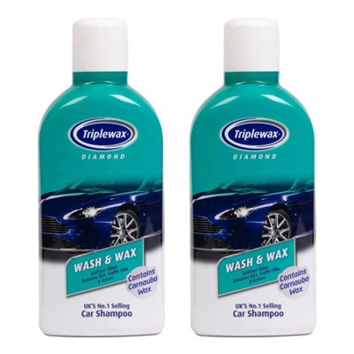 Triplewax Wash & Wax Shampoo Streak Free Car Caravan Motorhome 1L X2