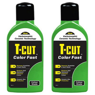 B&Q -  Color Fast Green Ceramic Wax Polish Scratch Remover Colour Enhancer X2