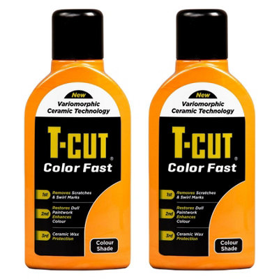 T-Cut Color Fast Orange Ceramic Wax Polish Scratch Remover Colour Enhancer X2