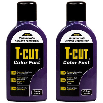 T-Cut Color Fast Purple Ceramic Wax Polish Scratch Remover Colour Enhancer X2