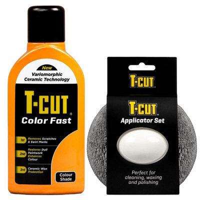 T-Cut Color Fast Orange Ceramic Wax Polish Scratch Remover 500ml + Applicator - Image 4