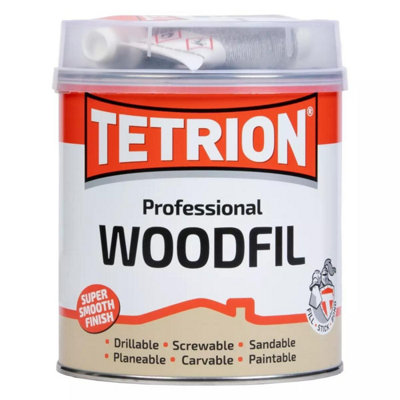 Tetrion Professional 2K Wood Filler Natural Pine Fast Drying Drillable 1.2Kg X12