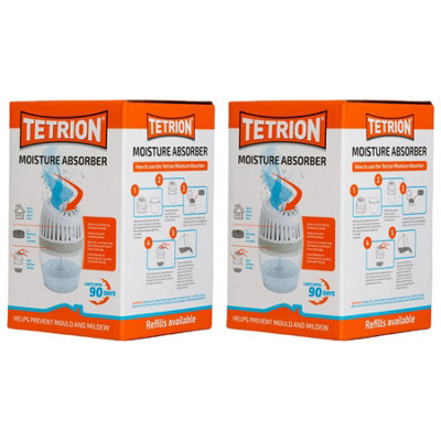 Tetrion Dehumidifier Car Home Moisture Absorber Trap Damp Improved Airflow X2 from B&Q