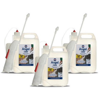 Nilco Angel Clear 15L Mould Algae Remover Cleaner Walls Tiles Pvc Patios 3X 5L from B&Q