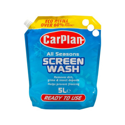 Carlube Carplan All Seasons Winter Ready To Use Screen Wash Windscreen Fluid 5L from B&Q