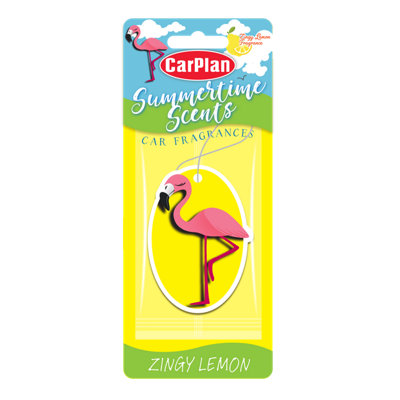 Carplan Flamingo Zingy Lemon Hanging Air Freshener from B&Q