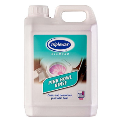 Triplewax Pink Bowl Rinse 2.5L Toilet Flush Fluid Cleaner Sanitiser Caravan Boat from B&Q
