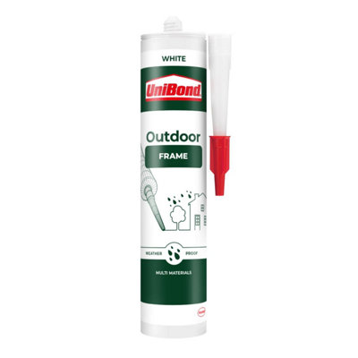 Unibond Durable Weatherproof Sealant Frame Cartridge White384G from B&Q