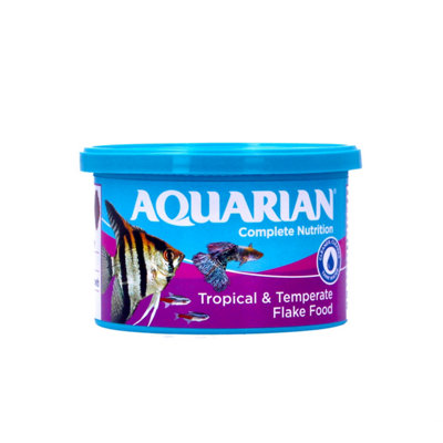 B&Q -  Aquarian Tropical Fish Flake Food 50G Fish Tank Aquarium Flakes