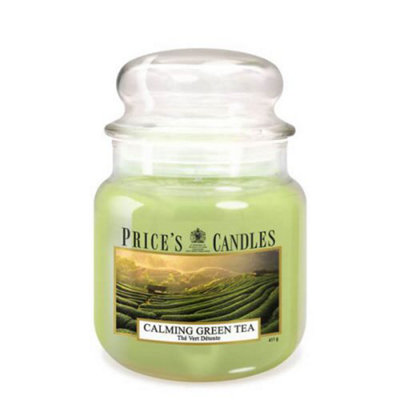 Price's Candles Prices Fragrance Collection Calming Green Tea Medium Jar Candle from B&Q