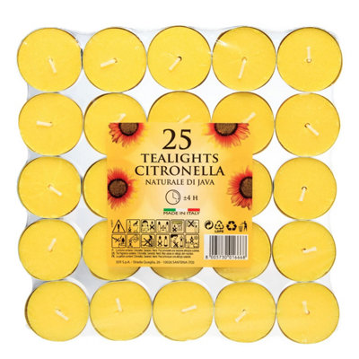 Prices Candles Citronella Tealights Pack Of 25 Range) from B&Q