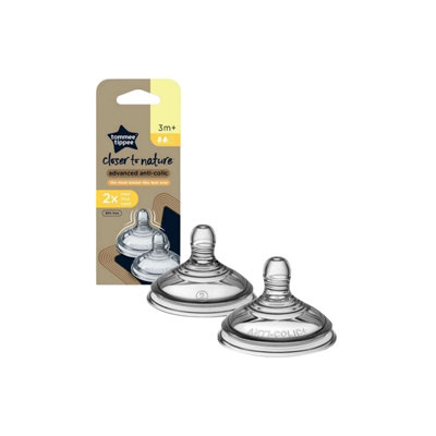 Tommee Tippee 2X Advanced Anti-Colic Bottle Teats, Slow Flow, Breast-Like, 3M+ - Image 4