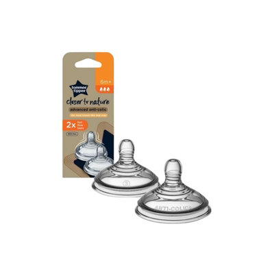 Tommee Tippee 2X Advanced Anti-Colic Bottle Teats, Fast Flow, Breast-Like, 6M+ - Image 6