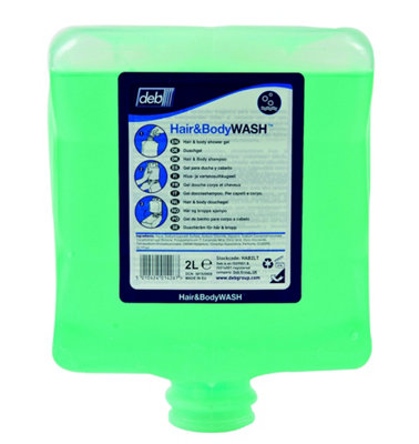 Deb Hab2Lt Estesol Hair & Body Shower Gel 2L Cartridge For Dispenser from B&Q