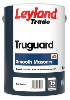 Leyland Trade Smooth Truguard Masonry Paint Gardenia5L from B&Q