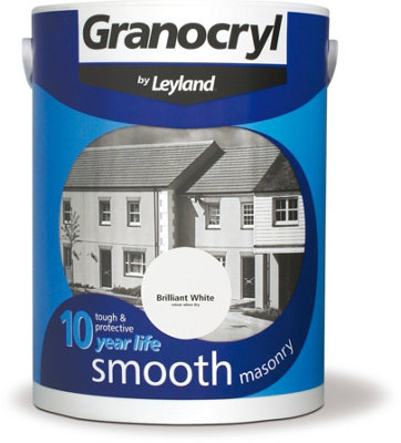 B&Q -  Smooth Masonry Paint Brilliant White 2.5L