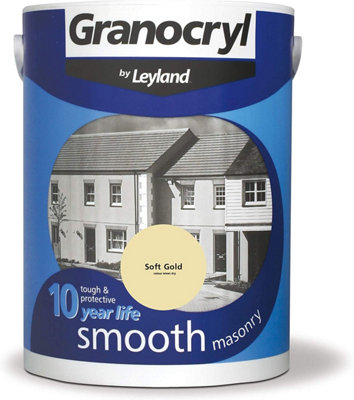 B&Q -  Smooth Masonry Paint Soft Gold 5L