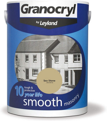 B&Q -  Smooth Masonry Paint Sea Stone 5L