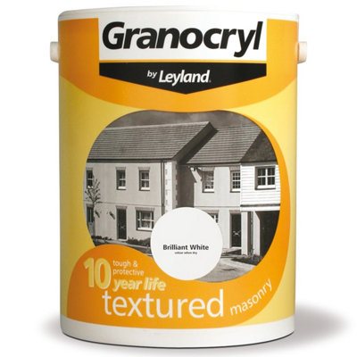 B&Q -  Textured Masonry Paint Brilliant White 5L