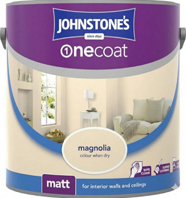 Johnstone's Walls And Ceilings One Coat Matt Paint Magnolia 2.5L from B&Q
