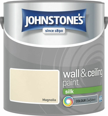 Johnstone's Wall & Ceilings Magnolia Silk Paint2.5L from B&Q