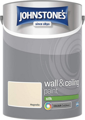 Johnstone's Wall & Ceilings Magnolia Silk Paint5L from B&Q