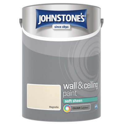 Johnstone's Wall & Ceiling Magnolia Soft Sheen Paint5L from B&Q