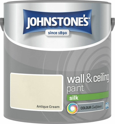 Johnstone's Walls & Ceilings Antique Cream Silk Emulsion Paint 2.5L - Image 8