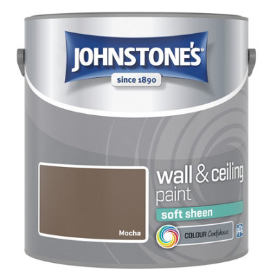 Johnstone's Wall & Ceiling Mocha Soft Sheen Paint2.5L from B&Q