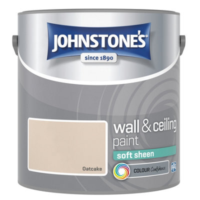 Johnstone's Wall & Ceiling Oatcake Soft Sheen Paint2.5L from B&Q